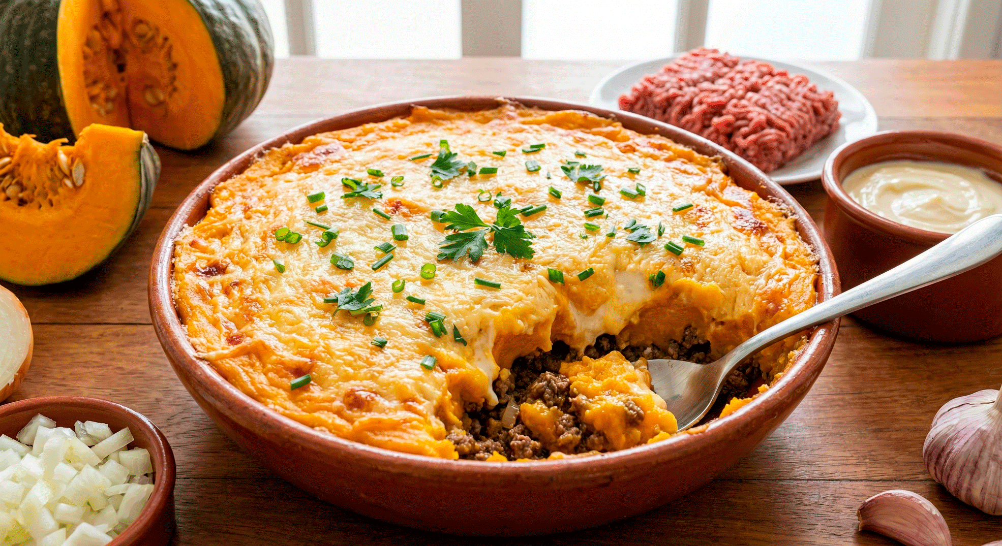 Escondidinho de Carne com Abóbora